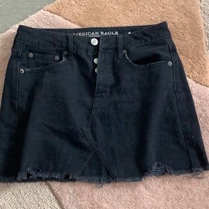 Black  American Eagle Jean Skirt